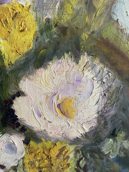 Vintage (1958) Floral Oil Painting 24" x 28"