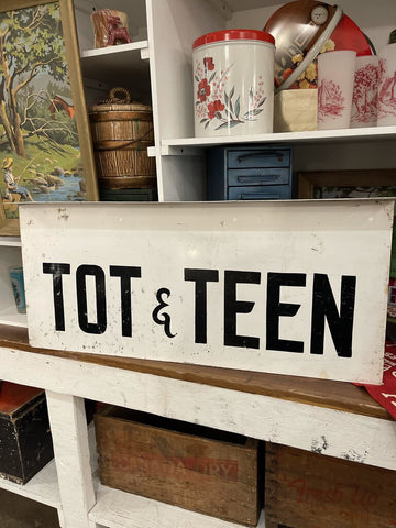 Jens Fresh Vintage ~ Vintage TOT & TEEN store sign