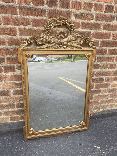 Hollywood Regency Gold Mirror 29"w x 47"h IN STORE PICKUP ONLY