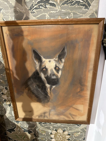 Framed chalk dog framed art IN STORE PICK UP ONLY