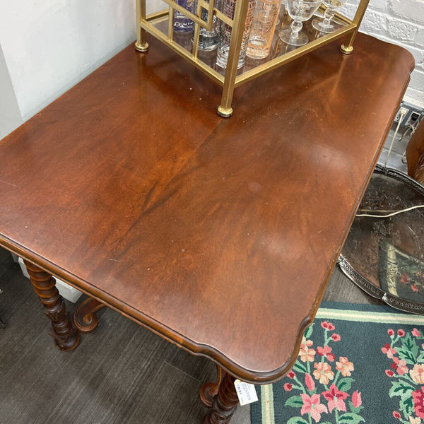 Vintage Library Table with Barley Twist Legs - PICK UP ONLY