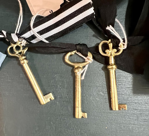 Small brass skeleton key