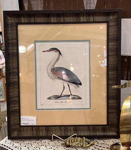 Framed Heron Bookplate 16x18'
