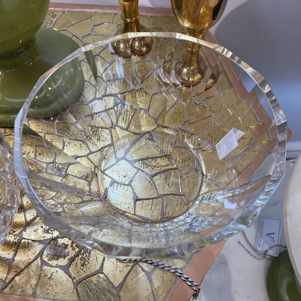 Round glass bowl