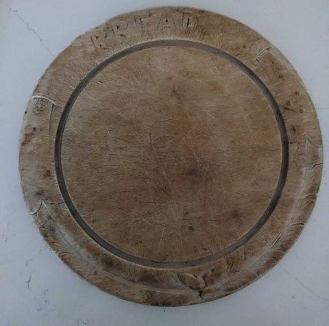 Antique English Round Bread Board - 12 Inch