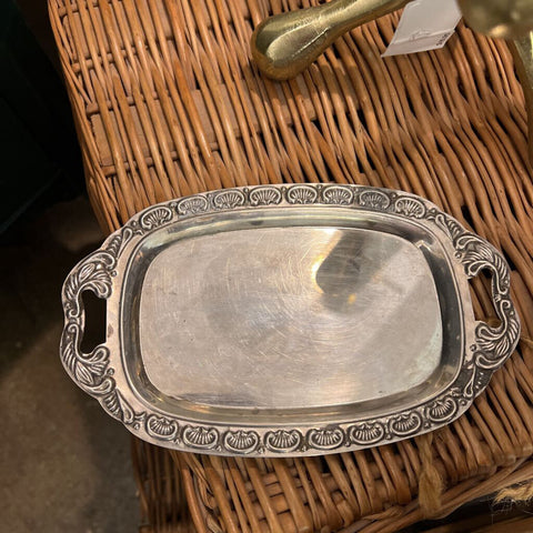 Small oval Silverplate tray