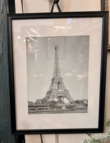 Vintage B & W photo Eiffel Tower