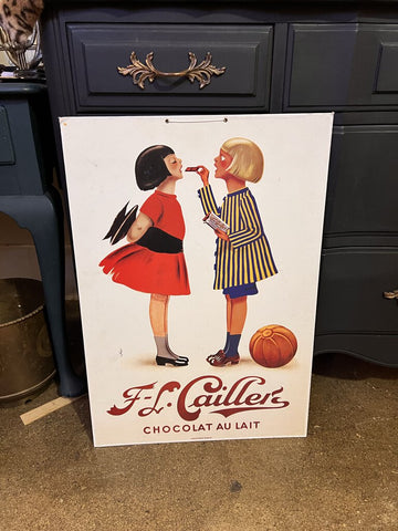 French Advertising Poster - Chocolat Au Lait 18x24 as found - STORE PICK UP ONLY