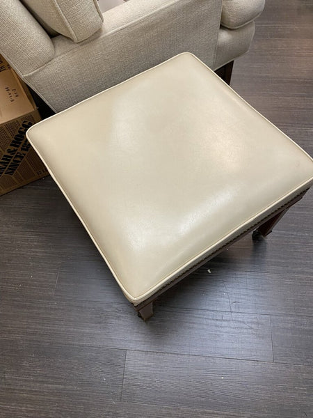 Cream Square Ottoman W1225 Pick Up Only