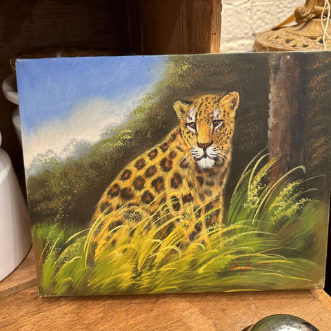 Painting on canvas Leopard 8x10