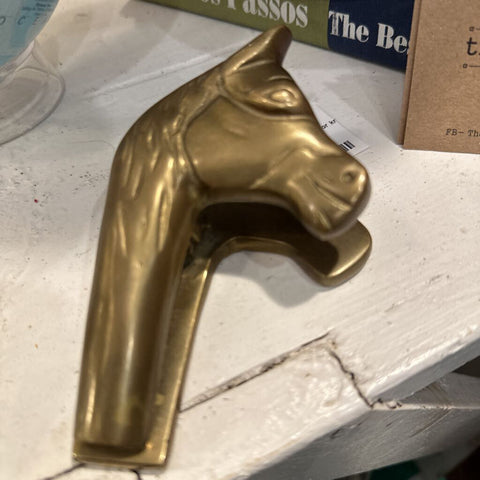 Brass horse door knocker