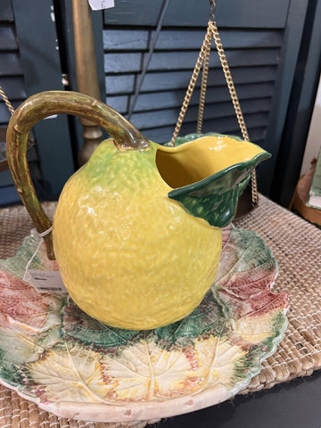 Vintage Lemon pitcher, made in Portugal - as found