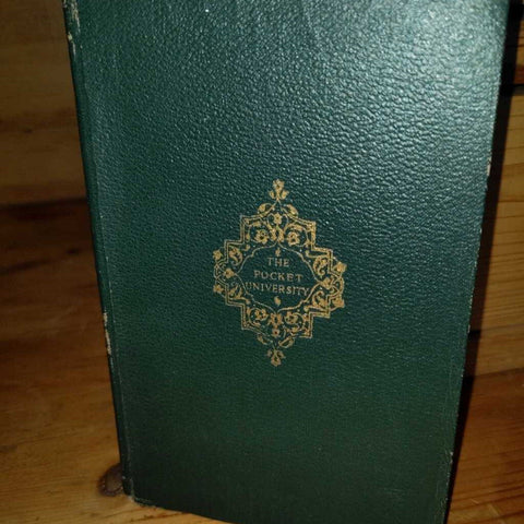 Antique Green Leather Book - The Pocket University 1917