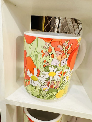 Vintage Enesco floral mug