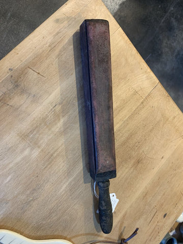 Antique Stick Razor Wood & Leather Sharpener ~ 1.5" w x 13.75" l