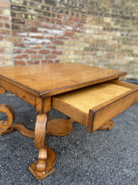 Vintage wood stroll legged coffee table