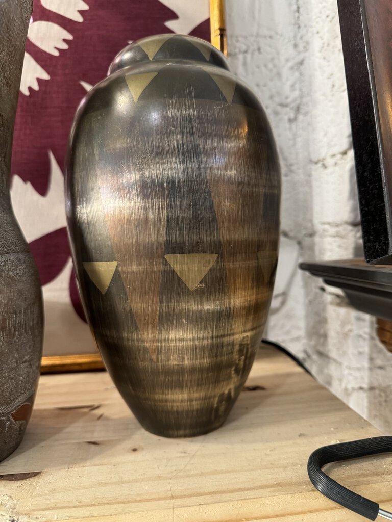 Metal Graphic Vase