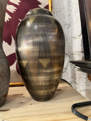 Metal Graphic Vase