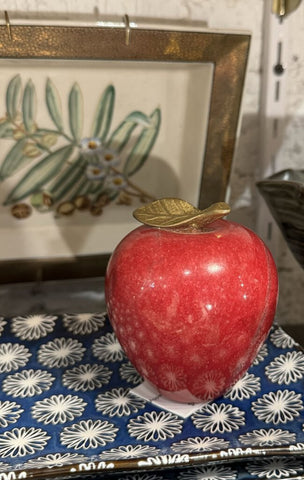 Stone & Brass Red Apple